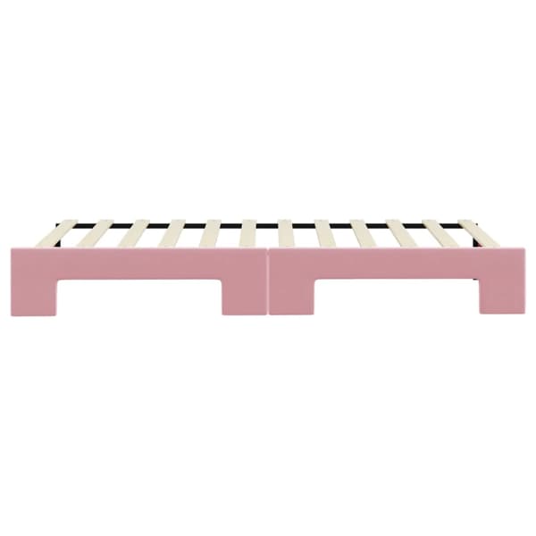 vidaXL Dagbädd utdragbar rosa 80x200 cm sammet Rosa