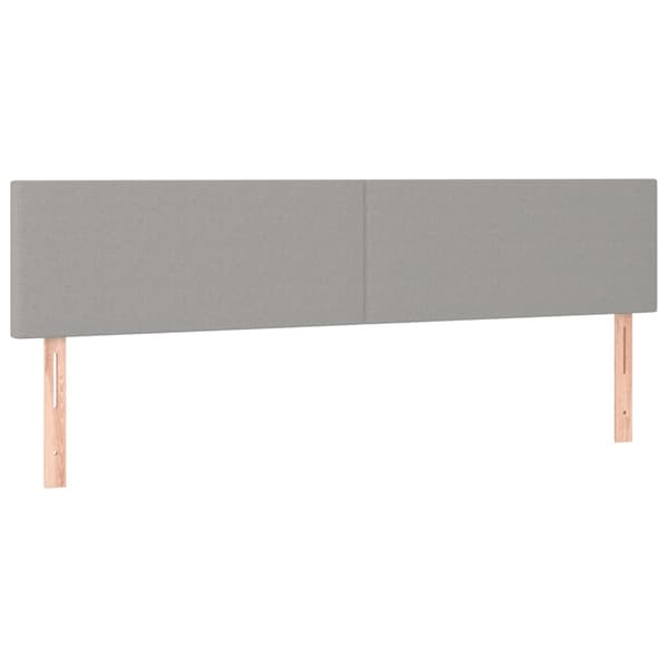 vidaXL Ramsäng med madrass ljusgrå 200x200 cm tyg Grå