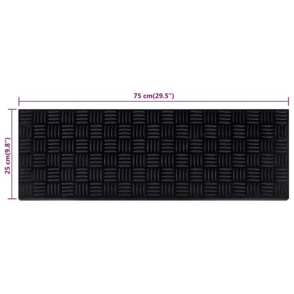 vidaXL Trappstegsmattor 10 st 25x75 cm gummi art