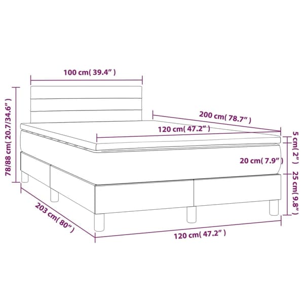 vidaXL Ramsäng med madrass rosa 120x200 cm sammet Rosa