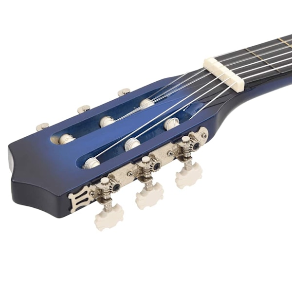 vidaXL Gitarr 12 delar med 6 strängar western blå 38" Blå
