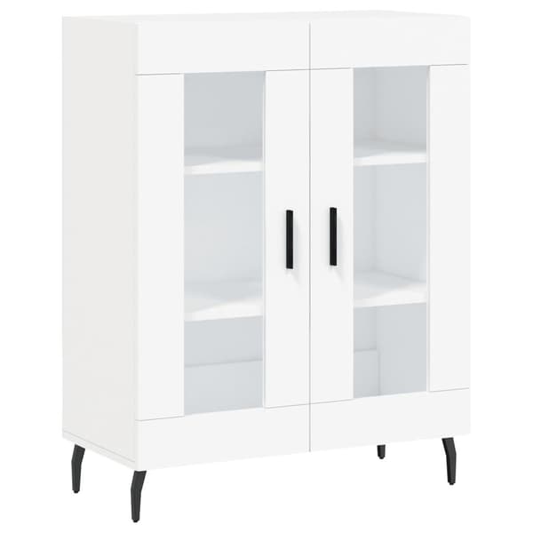 vidaXL Högskåp vit 69,5x34x180 cm konstruerat trä Vit