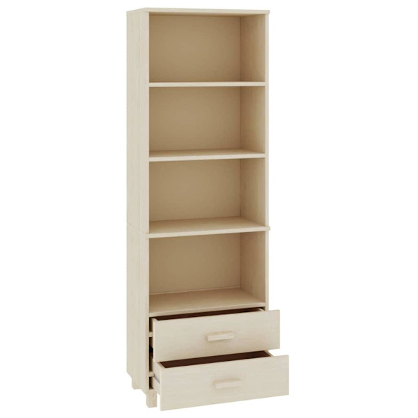 vidaXL Högskåp HAMAR honungsbrun 60x35x180 cm massiv furu Brun