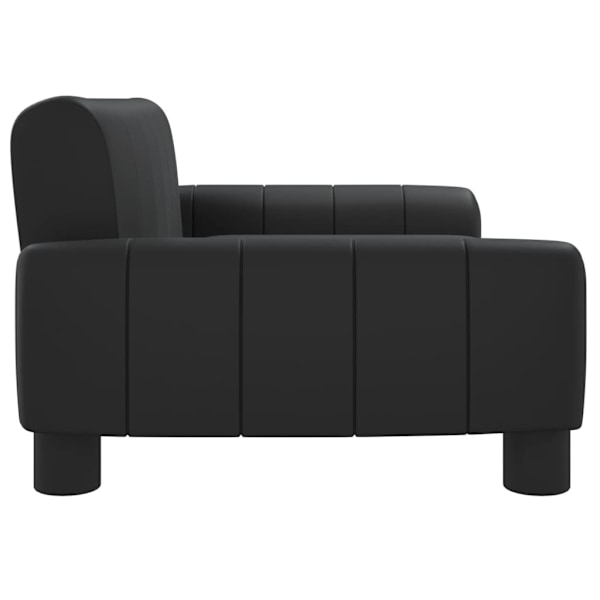 vidaXL Barnsoffa svart 70x45x30 cm konstläder Svart