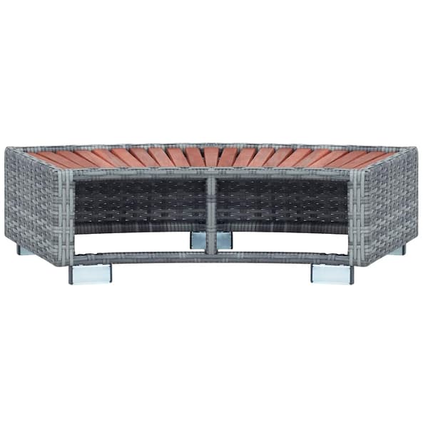 vidaXL Spatrappa grå konstrotting 92x45x25 cm grå