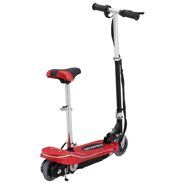 vidaXL Sparkcykel med sits och LEDs för barn 120 W röd Röd