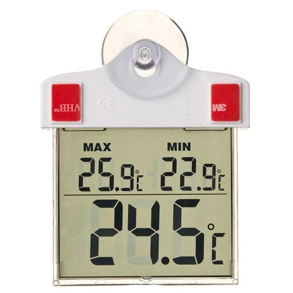 Nature Digital fönstertermometer 13x10x3 cm 6080078 Transparent