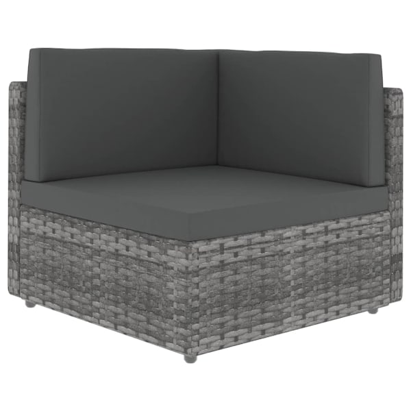 vidaXL Modulsoffa 2-sits konstrotting grå grå