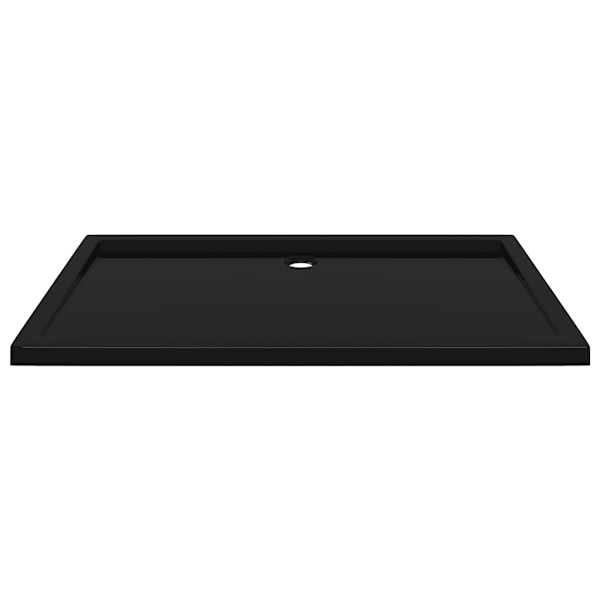 vidaXL Duschkar rektangulärt ABS svart 70x120 cm Svart