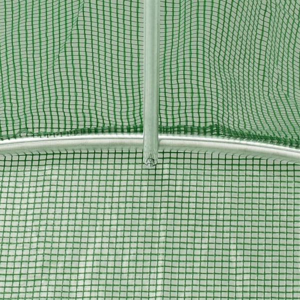 vidaXL Växthus med stålram grön 100 m² 20x5x2,3 m Grön