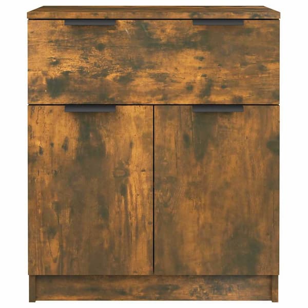 vidaXL Skänk rökfärgad ek 60x30x70 cm konstruerat trä Brun