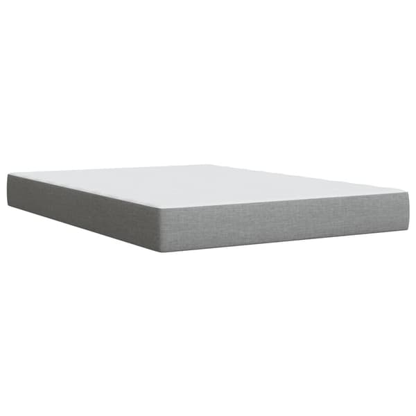 vidaXL Ramsäng med madrass ljusgrå 140x200 cm tyg Grå