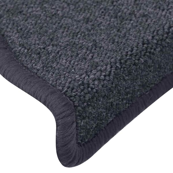 vidaXL Trappstegsmattor 15 st mörkgrå och blå 65x24x4 cm grå