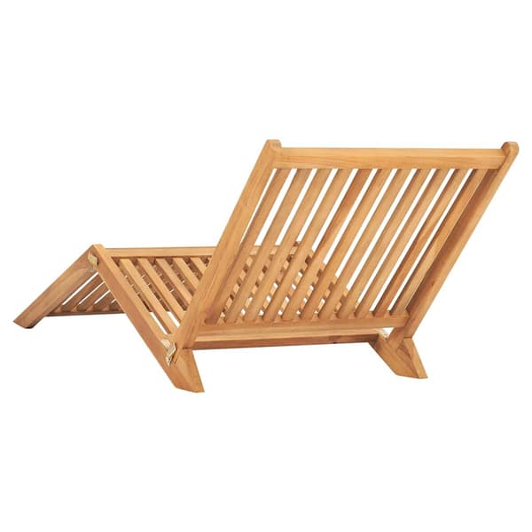 vidaXL Solsäng massiv teak Brun