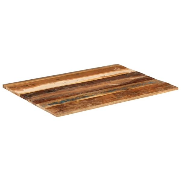 vidaXL Rektangulär bordsskiva 60x80 cm 15-16 mm massivt återvunnet trä multifärg