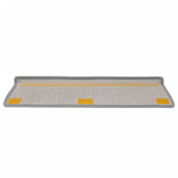 vidaXL Trappmattor 15 st 65x21x4 cm ljusgrå rektangulär kant multifärg