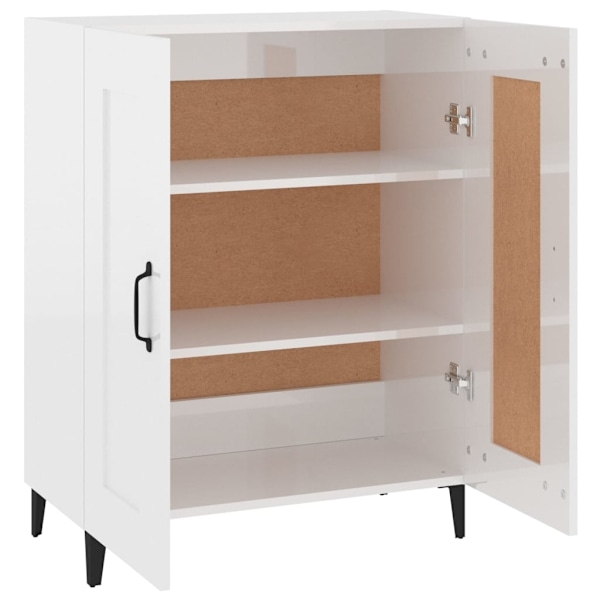 vidaXL Skänk vit högglans 69,5x34x90 cm konstruerat trä Vit