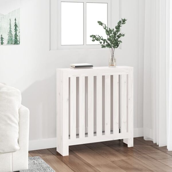 vidaXL Elementskydd Vit 79,5x19x84 cm massiv furu Vit