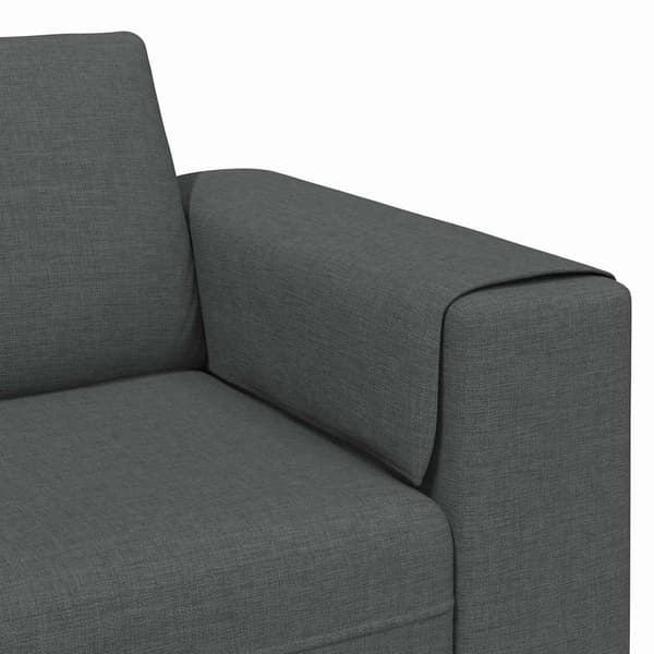 vidaXL Vardagsrumsoffa Mörkgrå 250 x 77 x 76 cm Polyester Grå