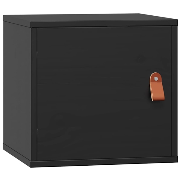 vidaXL Väggskåp 2 st svart 31,5x30x30 cm massiv furu Svart