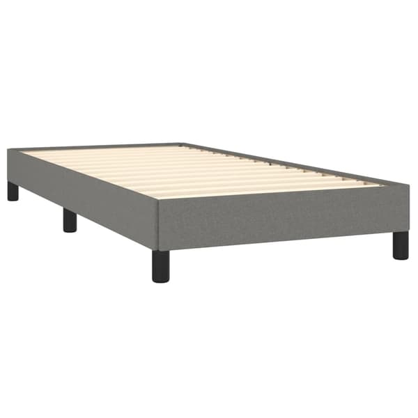 vidaXL Sängram mörkgrå 90x190 cm tyg Grå
