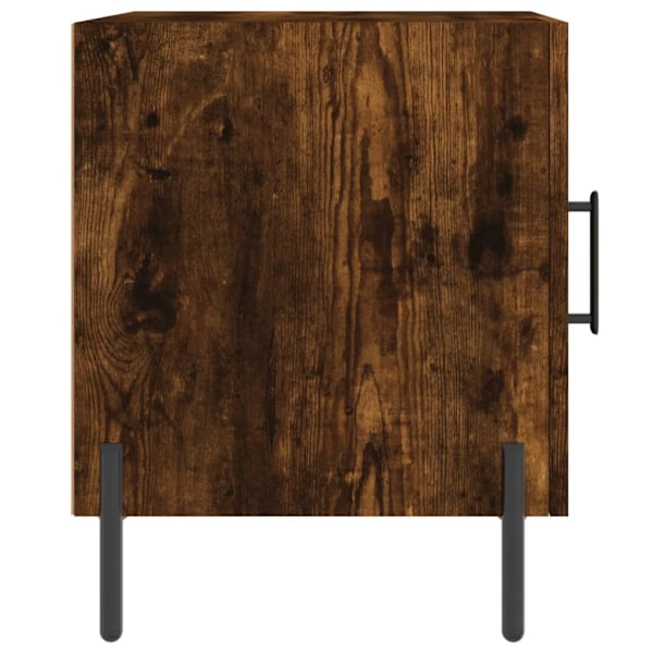vidaXL Sängbord rökfärgad ek 40x40x50 cm konstruerat trä Brun