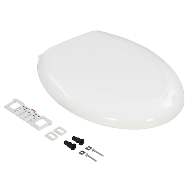 vidaXL Toalettsits med mjuk stängning och snabbfäste vit Vit