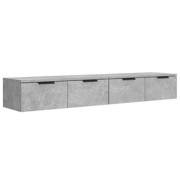 vidaXL Väggskåp 2 st betonggrå 68x30x20 cm konstruerat trä Grå
