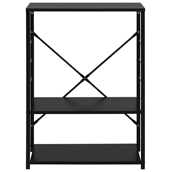 vidaXL Hylla för mikrovågsugn svart 60x39,6x79,5 cm konstruerat trä Svart