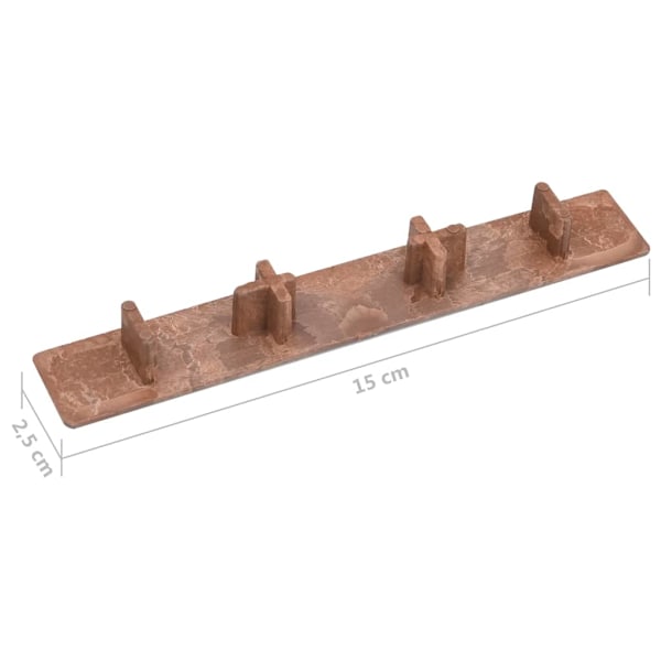 vidaXL Kantlist 10 st brun plast Brun
