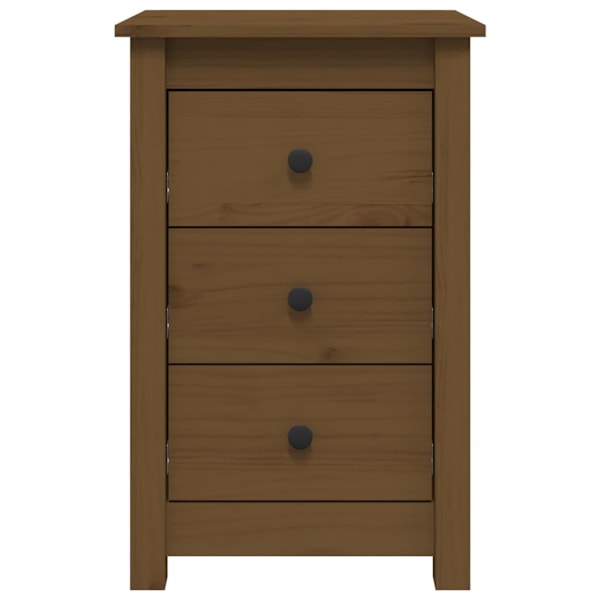 vidaXL Sängbord 2 st honungsbrun 40x35x61,5 cm massiv furu Brun