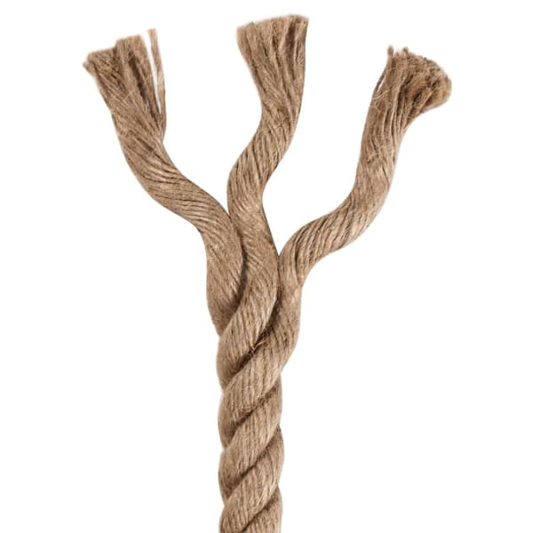 vidaXL Juterep 50 m lång 4 mm tjock Brun