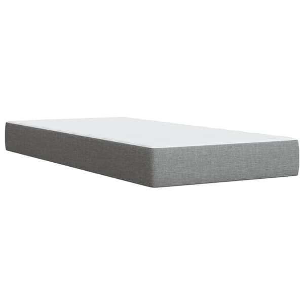 vidaXL Ramsäng med madrass ljusgrå 80x200 cm tyg Grå
