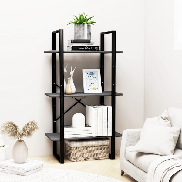 vidaXL Förvaringshylla grå 60x30x105 cm massiv furu grå