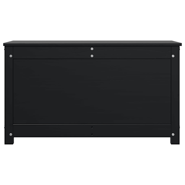 vidaXL Förvaringslåda svart 80x40x45,5 cm massiv furu Svart