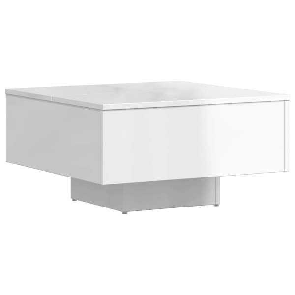 vidaXL Soffbord vit högglans 60x60x31,5 cm konstruerat trä Vit