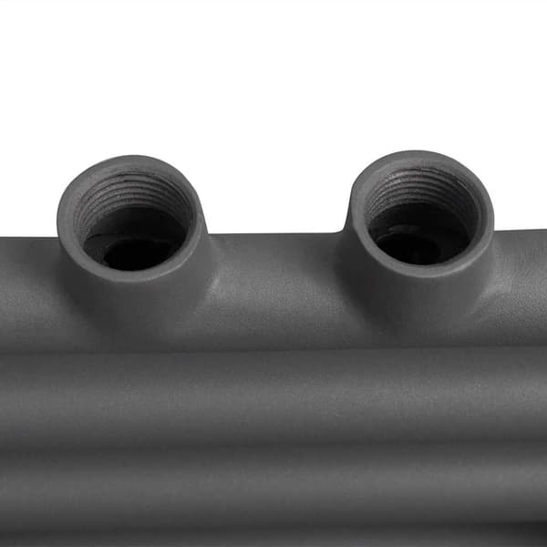 vidaXL Handdukstork centralvärme element rak grå 600 x 1160 mm grå