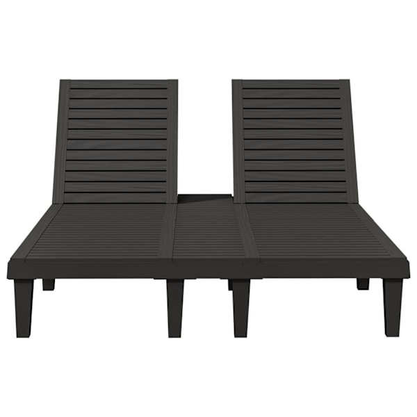 vidaXL Solsäng dubbel svart 155x138x83 cm polypropylen Svart