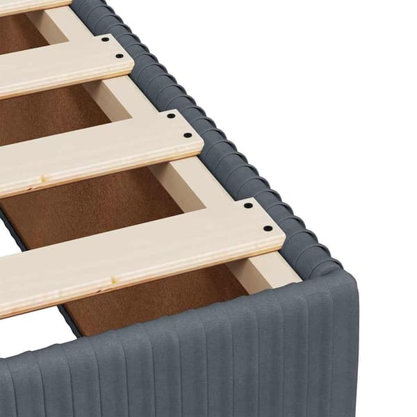 vidaXL Ramsäng med madrass mörkgrå 80x200 cm sammet Grå