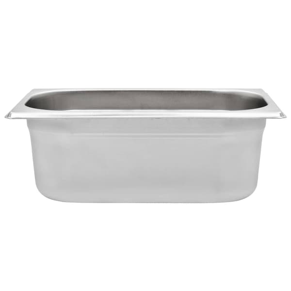 vidaXL Gastronormkantiner 8 st GN 1/4 100 mm rostfritt stål Silver