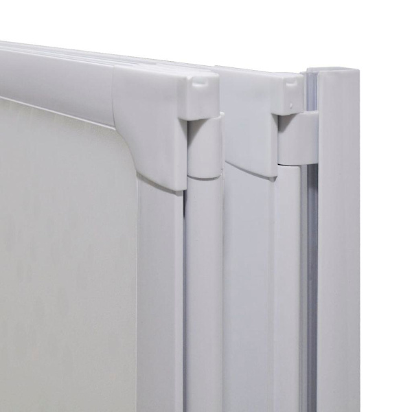 vidaXL Duschvägg vikbar Vit 3-paneler 141x132 cm Vit