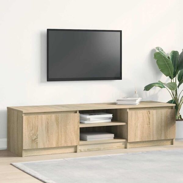 vidaXL Tv-bänk sonoma-ek 140x40x35,5 cm konstruerat trä Brun