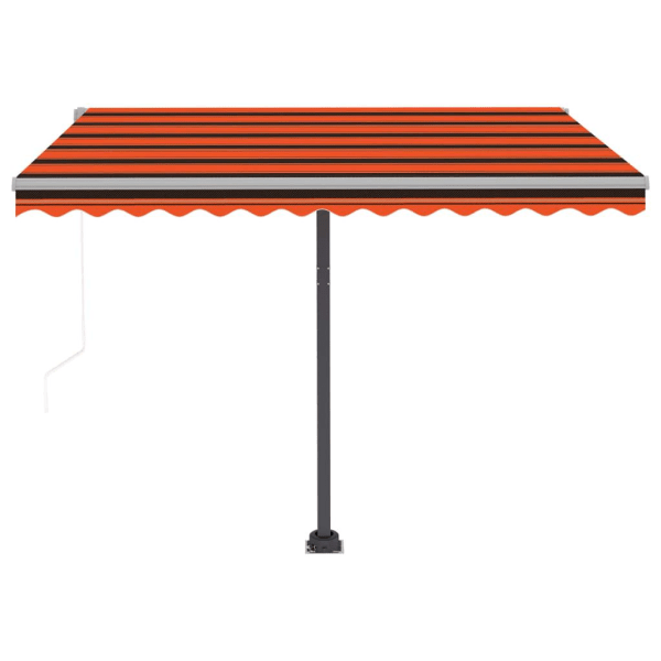 vidaXL Automatisk markis med vindsensor & LED 300x250 cm orange/brun Orange