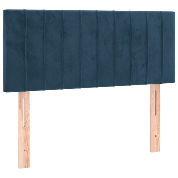 vidaXL Ramsäng med madrass mörkblå 80x200 cm sammet Blå