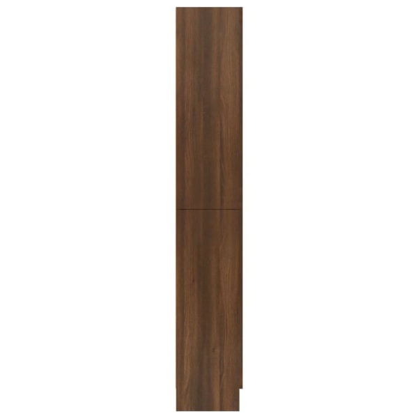 vidaXL Vitrinskåp brun ek 82,5x30,5x185,5 cm konstruerat trä Brun