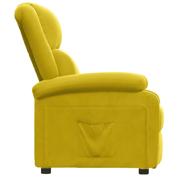 vidaXL Reclinerfåtölj gul sammet Gul