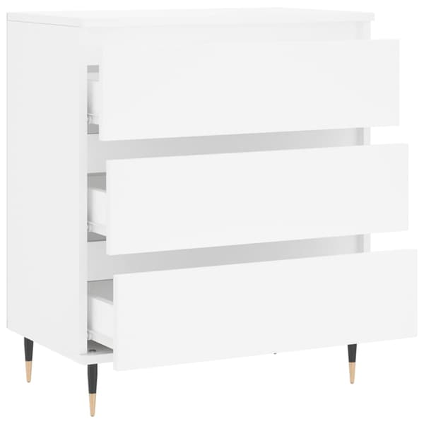 vidaXL Byrå vit 60x35x70 cm konstruerat trä Vit