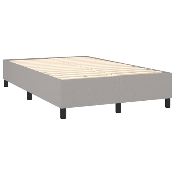 vidaXL Ramsäng med madrass ljusgrå 120x200 cm tyg Grå