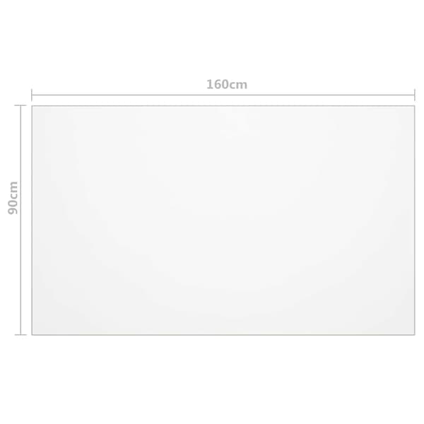 vidaXL Bordsskydd matt 160x90 cm 1,6 mm PVC Transparent