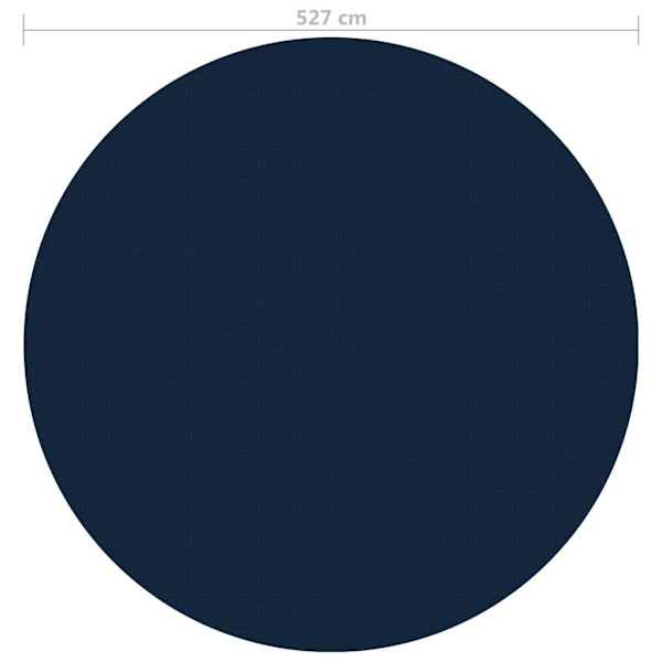 vidaXL Värmeduk för pool PE 527 cm svart och blå Svart